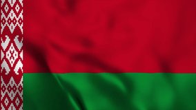 Belarus national flag wavy 3d video high resolution looping background