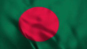 Bangladesh national flag wavy 3d video high resolution looping background