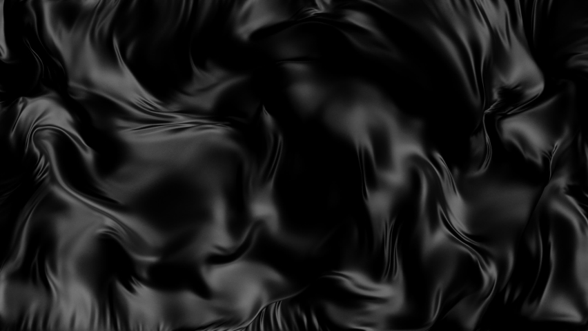 Black Background Wave of Animation Abstract Cloth. Luxurious Fiber with Folds and Rippled Backdrop. Textured Weave in Beauty Rich Banner. Concept Delicate and Silken Clothes. Contemporary Fly Moving Royalty-Free Stock Footage #1093446869