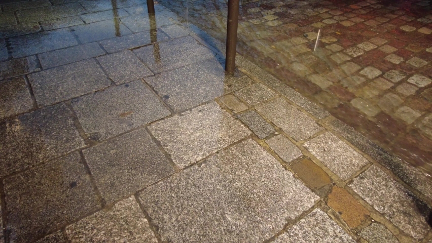 rain in the streets of Paris