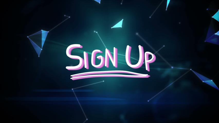 Animation of sign up text over globe. global business, finances, connections and digital interface concept digitally generated video. - Powered by Shutterstock - Get 15% off with code: PIKWIZARD15