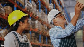 Animation of digital data processing over two diverse workers of warehouse. Global shipping and connections concept digitally generated video. - Powered by Shutterstock - Get 15% off with code: PIKWIZARD15