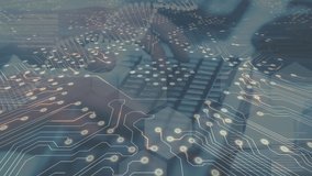 Animation of dna strand, computer circuit board and data processing over hands typing on keyboard. Global technology, computing and digital interface concept digitally generated video. - Powered by Shutterstock - Get 15% off with code: PIKWIZARD15