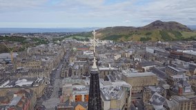 Aerial view of Edinburgh, Scotland.