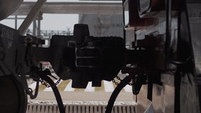 Coupling of the coupling of a railway freight car with a shunting locomotive. Close-up  - Powered by Shutterstock - Get 15% off with code: PIKWIZARD15