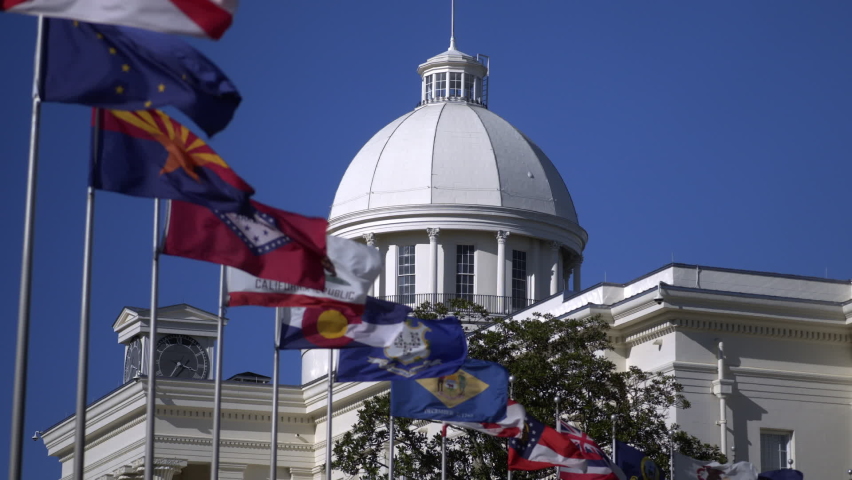 Montgomery Alabama Capitol City Aerial Footage