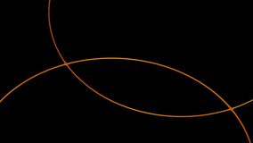A graphic looping animation video with a transparent background alpha channel that weaves an orange ring as it transforms.