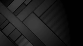 Geometry tech abstract motion background with black stripes. Seamless looping motion design. Video animation Ultra HD 4K 3840x2160