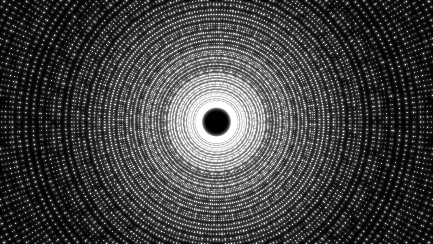 VJ Circle Vortex Ripple Particle Black and White 3d render loop | Shutterstock HD Video #1093563219