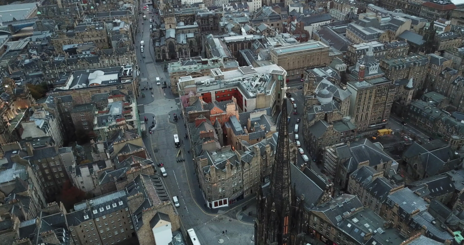 Rare 4k drone shot of Edinburgh