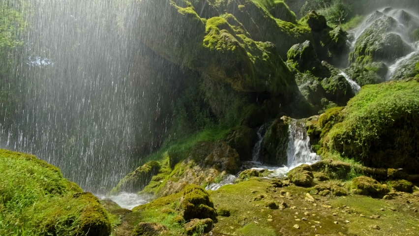 Waterfall in the Forest, Polska Skakavitsa, Bulgaria, Panorama Shot 4 | Shutterstock HD Video #1093584595