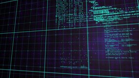 Animation of data processing over neon sport field plans on black background. Global sport, computing and digital interface concept digitally generated video. - Powered by Shutterstock - Get 15% off with code: PIKWIZARD15