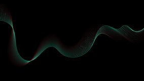 Red cyan abstract neon soundwaves concept background. Seamless looping motion design. Video animation Ultra HD 4K 3840x2160