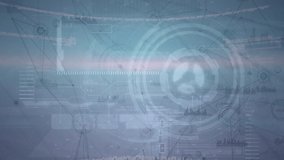 Animation of lines connecting dots against data processing with hud on digital interface. Digital composite, artificial intelligence, cloud computing, technology, connect the dots, networking. - Powered by Shutterstock - Get 15% off with code: PIKWIZARD15