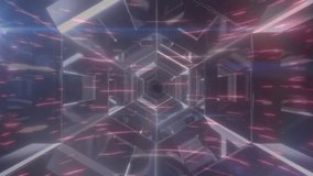 Animation of tech icons over tunnel with data processing. Global network, data processing and technology concept digitally generated video. - Powered by Shutterstock - Get 15% off with code: PIKWIZARD15