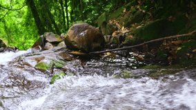 Video Footage of Clear Water Stream Keep Flowing in the Nature