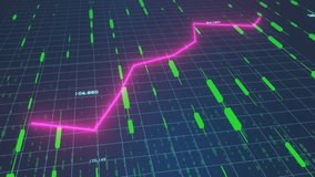 Abstract financial chart with uptrend line graph in stock market on light background. Growing income, abstract schedule for changing the stock market graph in a positive direction. 3D Illustration - Powered by Shutterstock - Get 15% off with code: PIKWIZARD15