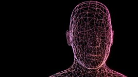Animation of a wireframe male human body with particles inside with copy space. 3d rendering of sci fi technological cyborg and drug expansion inside the body of a man. - Powered by Shutterstock - Get 15% off with code: PIKWIZARD15