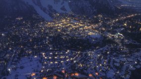 Aspen ski resort village on winter night, Colorado. Cottages in the winter village. Cozy Houses in Town. Christmas ambience Glowing streets in small town. Spirit of Christmas and New Year, Dec 2023 - Powered by Shutterstock - Get 15% off with code: PIKWIZARD15