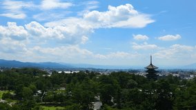nara city landscape in japan