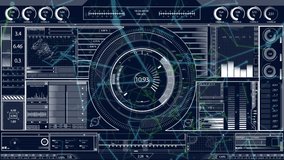 Animation of interface with data processing over plexus networks against blue background. Computer interface and business networking technology concept - Powered by Shutterstock - Get 15% off with code: PIKWIZARD15