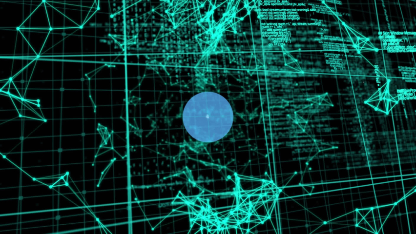 Animation of network, music icons connecting dots with data processing on digital interface. Digital composite, connect the dots, networking, data, technology, connection, coding. - Powered by Shutterstock - Get 15% off with code: PIKWIZARD15