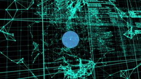 Animation of network, music icons connecting dots with data processing on digital interface. Digital composite, connect the dots, networking, data, technology, connection, coding. - Powered by Shutterstock - Get 15% off with code: PIKWIZARD15