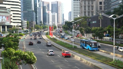 Central Jakarta Indonesia August 2022 Situation Stock Footage Video 