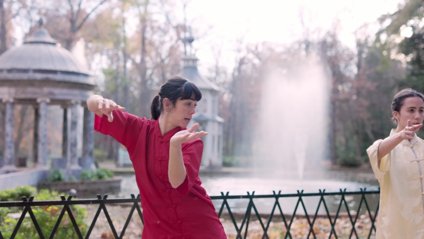 martial arts tai chi, qigong spirituality morning exercise concentration. meditation spirituality