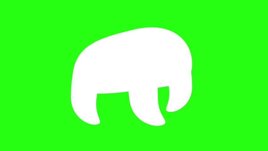 Animated Bear with green background	