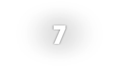 White 7 Icon Shadow Isolated On Stock Footage Video (100% Royalty-free ...