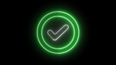 Green Check Mark Icon Animation Stock Footage Video (100% Royalty-free ...