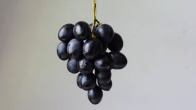 Black Grape Sweet Fruit White Background Animated Video