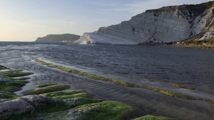 Scala dei Turchi (Stair of the Turks) in Argigento, Sicily at sunset