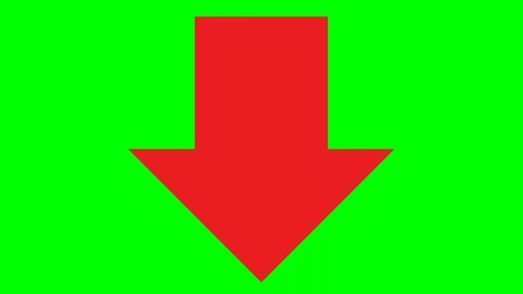 Red Arrow Sign Pointing Down Iconsymbol Stock Footage Video (100% ...