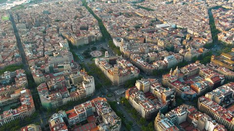 Aerial View Catalunya Barcelona Spain This Stock Footage Video (100% ...