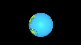 Beautiful Earth animation. blue marble spinning in space (correct rotation). This video is loopable.