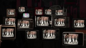 Grenadiers in Plaza de Mayo, Buenos Aires, Argentina, and Vintage Televisions. 4K Resolution. - Powered by Shutterstock - Get 15% off with code: PIKWIZARD15