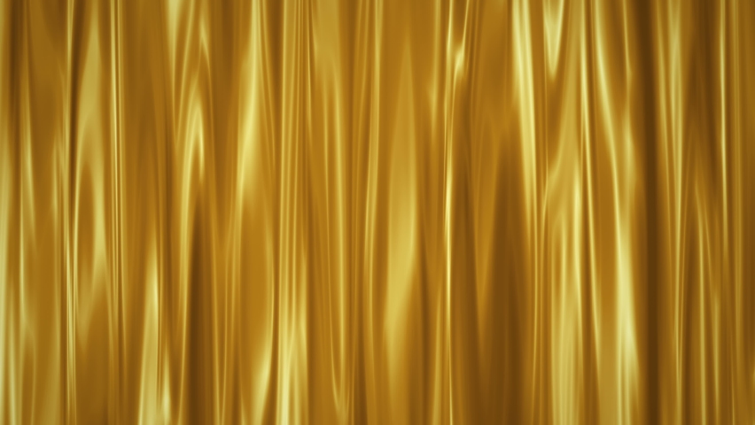 Yellow silk curtain waving and folding | Shutterstock HD Video #1093782461