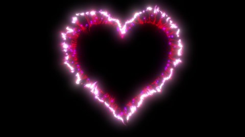 Particles Heart Shape Animation On Dark Stock Footage Video (100% ...