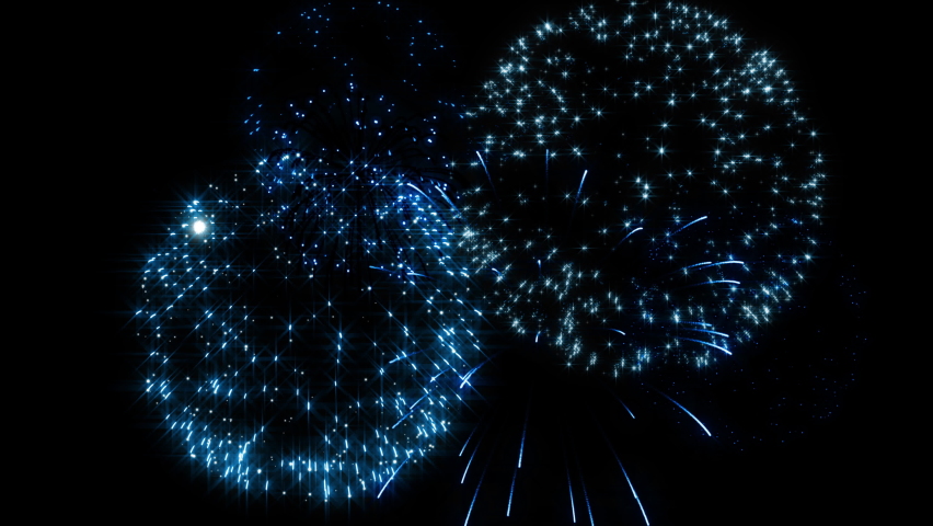 Blue fire works particle effect animation Royalty-Free Stock Footage #1093790505