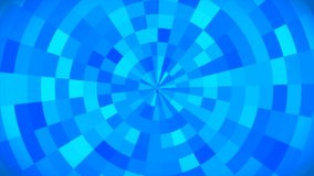 Broadcast Flying Hi-Tech Tunnel Circle Patterns, Blue, Technology, 3D, Loopable, 4K