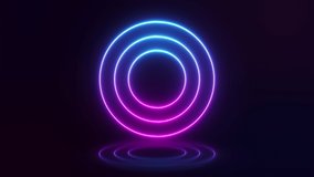 Abstract bright neon glowing light circle looped animation on black background - Powered by Shutterstock - Get 15% off with code: PIKWIZARD15
