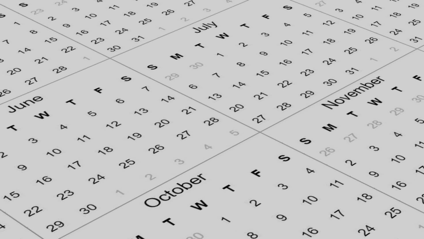  Twenty second time passing calendar looping animated simple background or element  Royalty-Free Stock Footage #1093805855