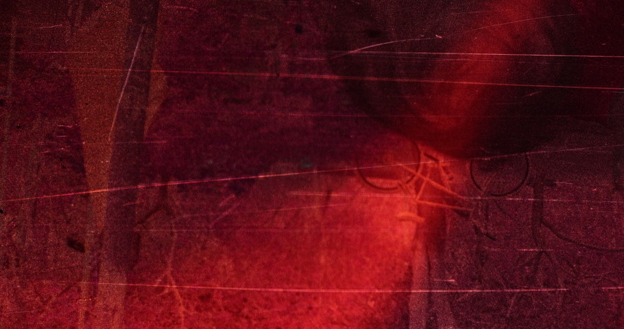 Fire Burns A Grunge Film. Burning Film Background