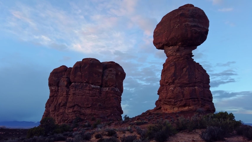 Time lapse of sunrise in Arches National Park