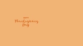 Happy Thanksgiving Day greeting video 4k with composition from decorative pumpkins. High quality 4k footage