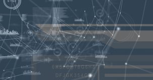 Animation of network of connections with glowing spots. Global connections digital interface technology and networking concept digitally generated video. - Powered by Shutterstock - Get 15% off with code: PIKWIZARD15