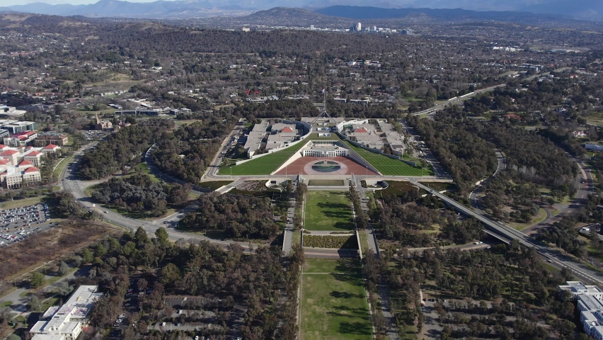 Canberra - Capital Hill Scenic Flight Royalty-Free Stock Footage #1093855243