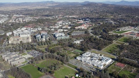 Canberra Barton Aerial Flight Stock Footage Video (100% Royalty-free ...